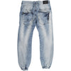 lightwash carrot fit cuffed jeans